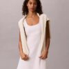 Mini-robe en mélange de lin