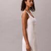 Mini-robe en mélange de lin