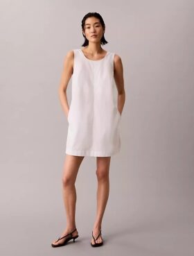 Mini-robe en popeline de coton