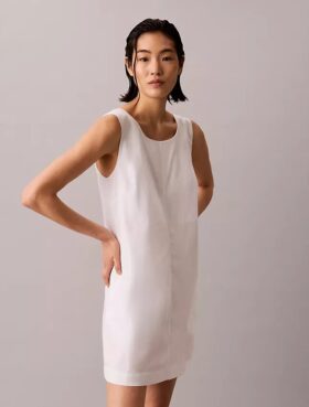 Mini-robe en popeline de coton