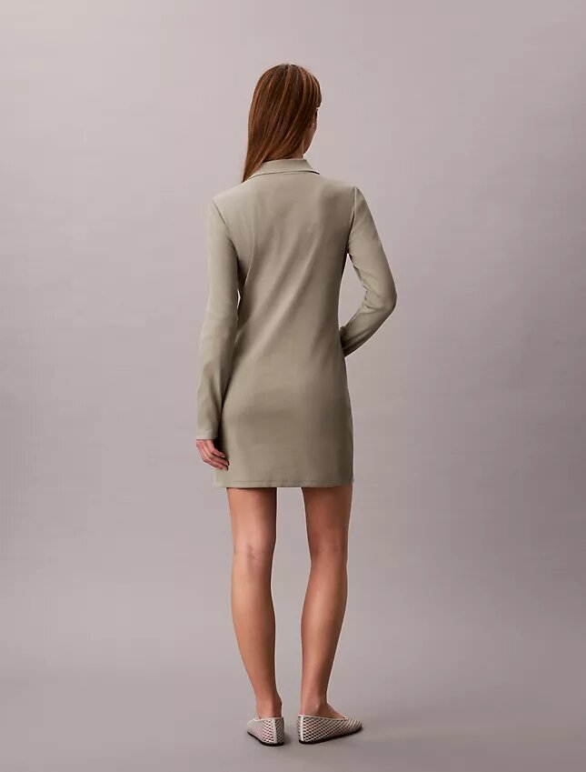 Mini-robe polo à côtes Monologo Mini-robe polo à côtes Monologo