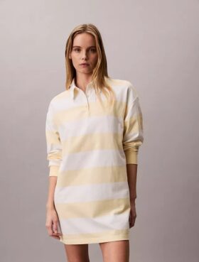 Mini-robe polo à rayures Varsity