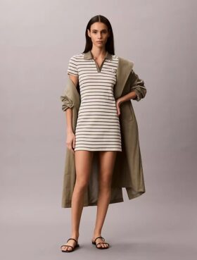 Mini-robe à rayures côtelées Monologo