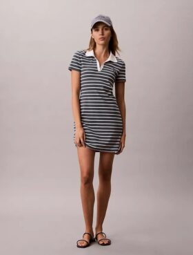 Mini-robe à rayures côtelées Monologo