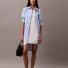 Mini-robe sans manches à côtes Mini-robe sans manches à côtes
