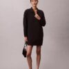 Mini-robe sweat-shirt polo lisse Mini-robe sweat-shirt polo lisse