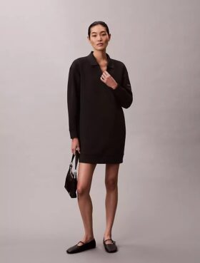 Mini-robe sweat-shirt polo lisse