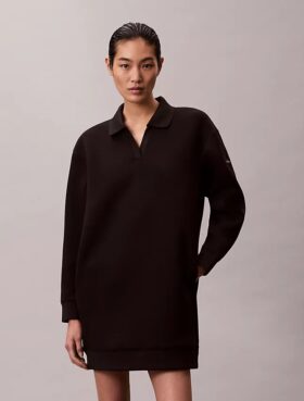 Mini-robe sweat-shirt polo lisse