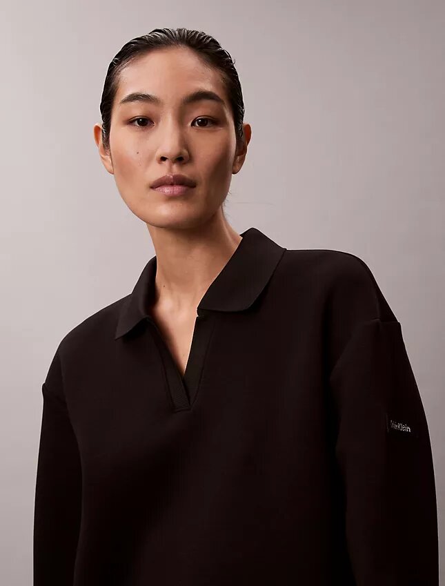 Mini-robe sweat-shirt polo lisse Mini-robe sweat-shirt polo lisse