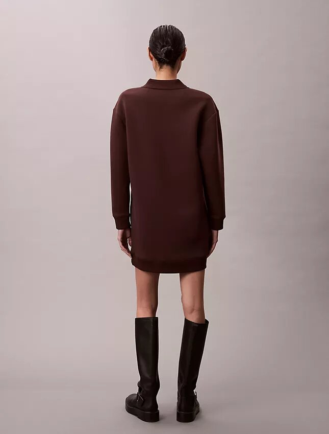 Mini-robe sweat-shirt polo lisse Mini-robe sweat-shirt polo lisse