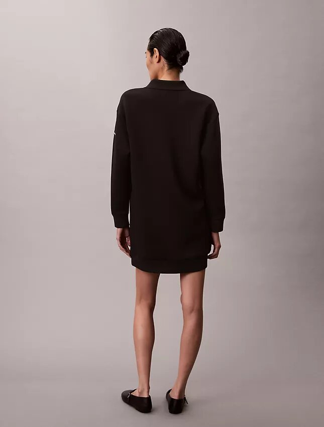 Mini-robe sweat-shirt polo lisse Mini-robe sweat-shirt polo lisse