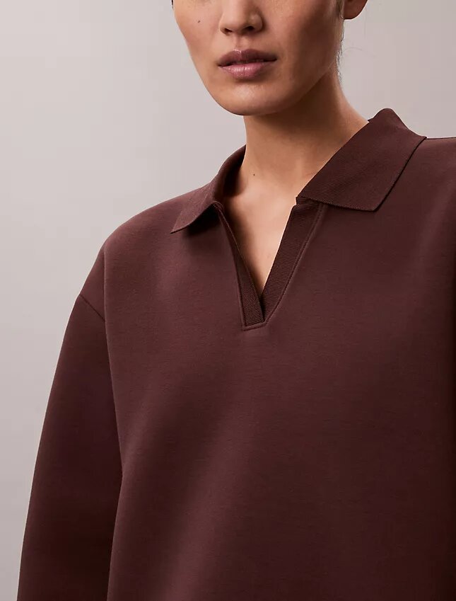 Mini-robe sweat-shirt polo lisse Mini-robe sweat-shirt polo lisse