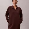 Mini-robe sweat-shirt polo lisse Mini-robe sweat-shirt polo lisse