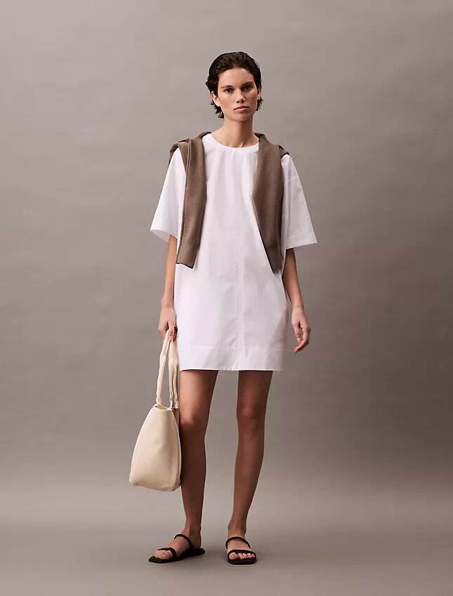 Mini-robe t-shirt ample en coton Mini-robe t-shirt ample en coton