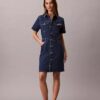 Mini-robe trucker en denim Mini-robe trucker en denim