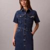 Mini-robe trucker en denim Mini-robe trucker en denim