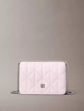 Mini sac à chaîne avec logo matelassé