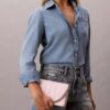 Mini sac à chaîne avec logo matelassé