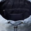 Mini sac à dos à rabat en Denim avec logo Mini sac à dos à rabat en Denim avec logo
