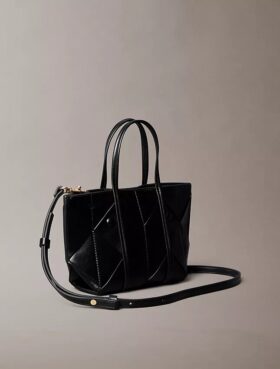 Mini sac fourre-tout tissé à bandoulière
