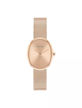 Montre à bracelet maillé rond