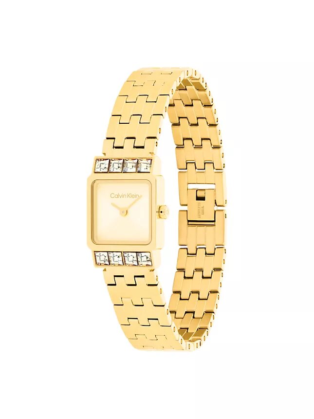 Montre à cadran carré et bracelet à maillons Montre à cadran carré et bracelet à maillons