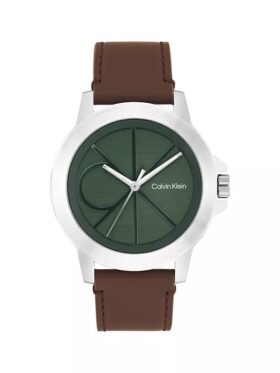 Montre à cadran Emblem et bracelet en cuir