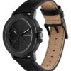 Montre à cadran Emblem et bracelet en cuir Montre à cadran Emblem et bracelet en cuir