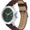 Montre à cadran Emblem et bracelet en cuir Montre à cadran Emblem et bracelet en cuir