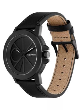 Montre à cadran Emblem et bracelet en cuir