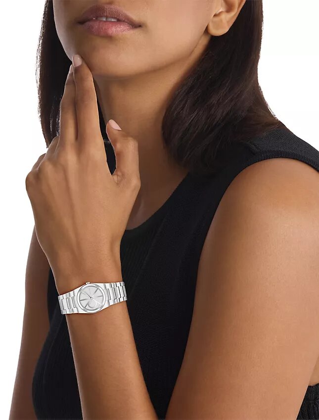 Montre à cadran emblématique et bracelet à maillons Montre à cadran emblématique et bracelet à maillons