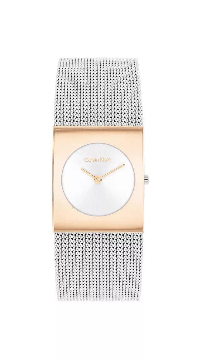 Montre à cadran géométrique et bracelet en maille Montre à cadran géométrique et bracelet en maille