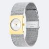 Montre à cadran géométrique et bracelet en maille Montre à cadran géométrique et bracelet en maille