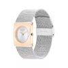 Montre à cadran géométrique et bracelet en maille Montre à cadran géométrique et bracelet en maille