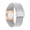 Montre à cadran géométrique et bracelet en maille Montre à cadran géométrique et bracelet en maille