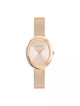 Montre à cadran ovale et lunette profilée
