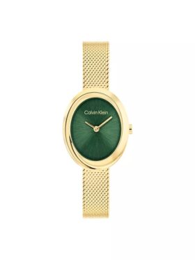 Montre à cadran ovale et lunette profilée