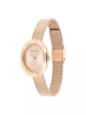 Montre à cadran ovale et lunette profilée