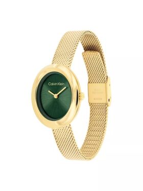 Montre à cadran ovale et lunette profilée
