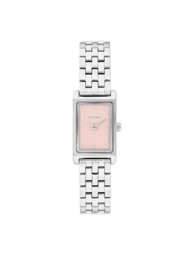Montre à cadran rectangulaire et bracelet à maillons