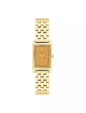Montre à cadran rectangulaire et bracelet à maillons