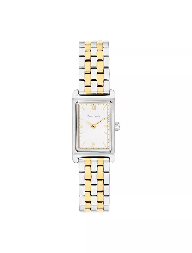 Montre à cadran rectangulaire et bracelet à maillons Montre à cadran rectangulaire et bracelet à maillons