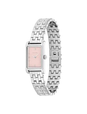 Montre à cadran rectangulaire et bracelet à maillons