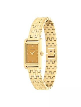 Montre à cadran rectangulaire et bracelet à maillons