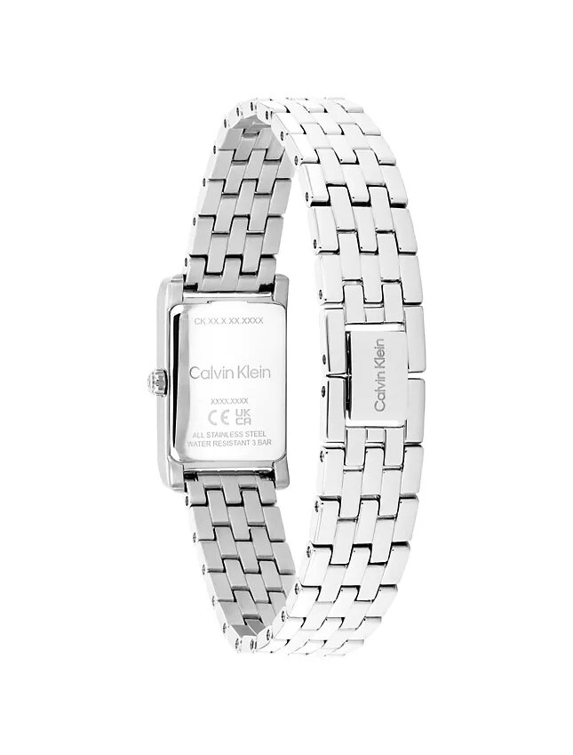 Montre à cadran rectangulaire et bracelet à maillons Montre à cadran rectangulaire et bracelet à maillons