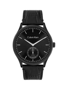 Montres à cadran brossé et bracelet en cuir
