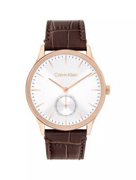 Montres à cadran brossé et bracelet en cuir