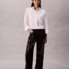 Pantalon 5 poches en simili cuir Pantalon 5 poches en simili cuir