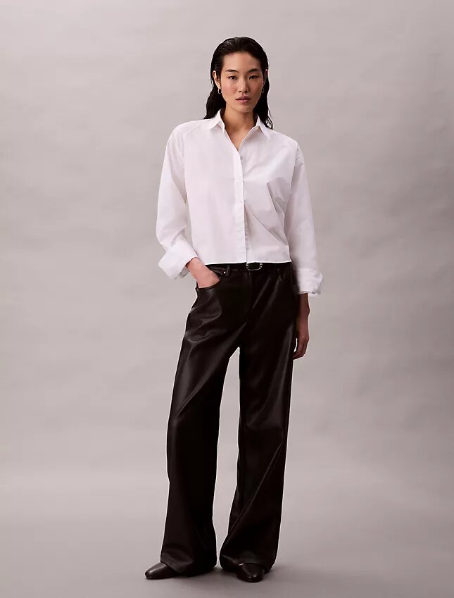 Pantalon 5 poches en simili cuir Pantalon 5 poches en simili cuir