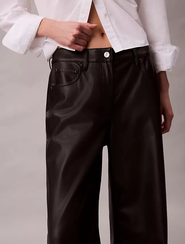 Pantalon 5 poches en simili cuir Pantalon 5 poches en simili cuir
